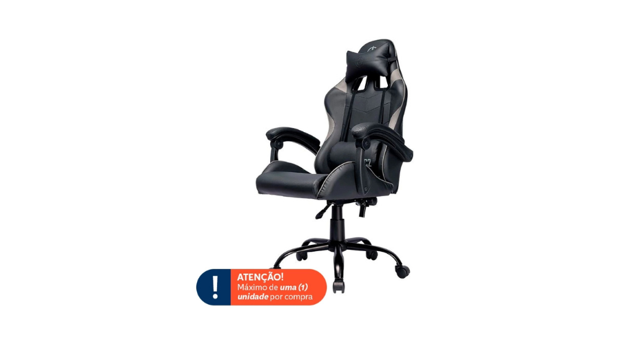 Imagem do anúncio Cadeira Gamer TGT Heron TC2 , Fácil Limpeza, Reclinável 120 kg, Preto, TGT-HRTC-BL03