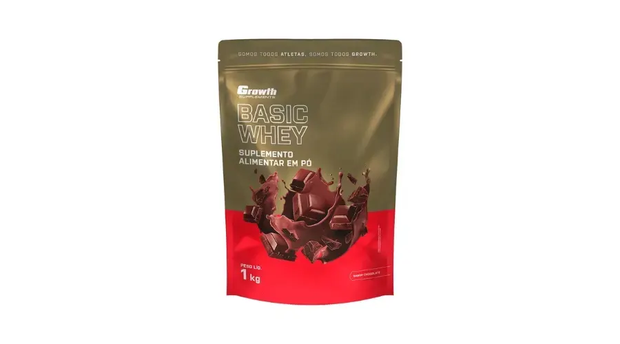 Imagem do anúncio Basic Whey 1kg Growth Supplements - Chocolate