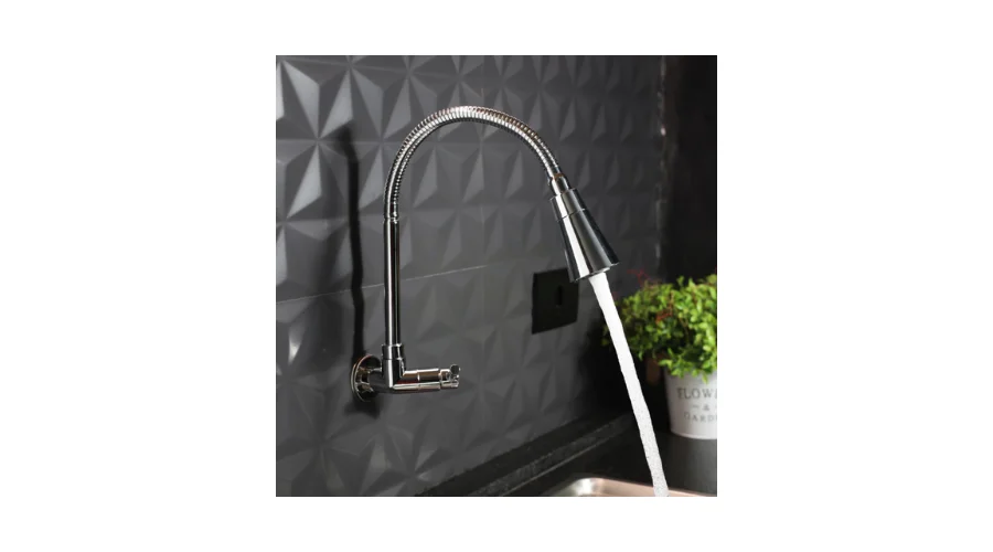 Imagem do anúncio Torneira Gourmet Cozinha Parede Pia Flexível 2 Jatos Abs